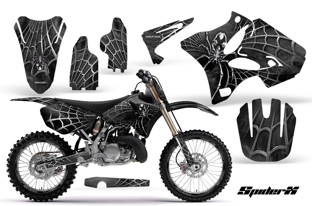 Yamaha YZ125-YZ250 02-12 Graphics Kit SpiderX Silver NP Rims